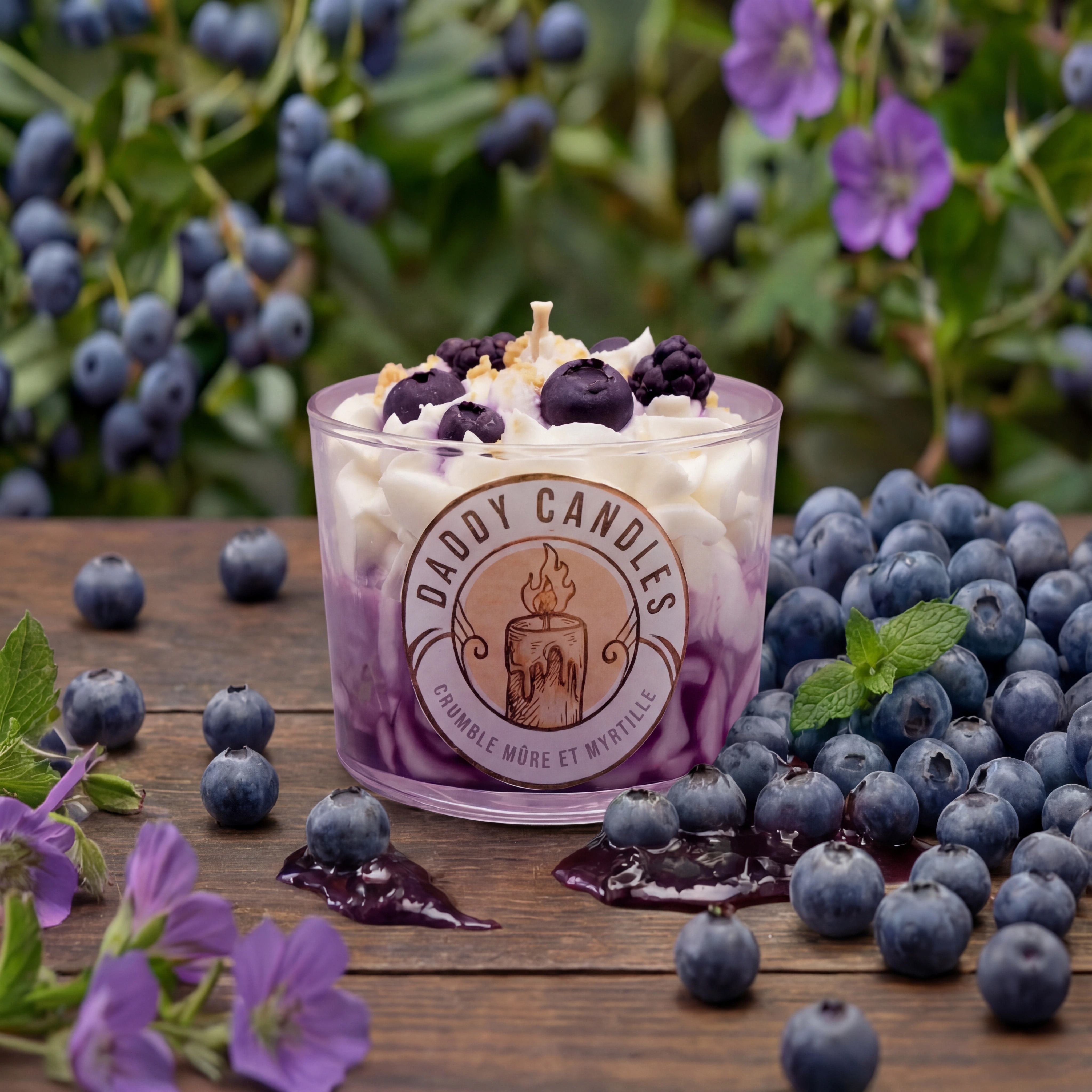Crumble Mûre & Myrtille — Daddy Candles